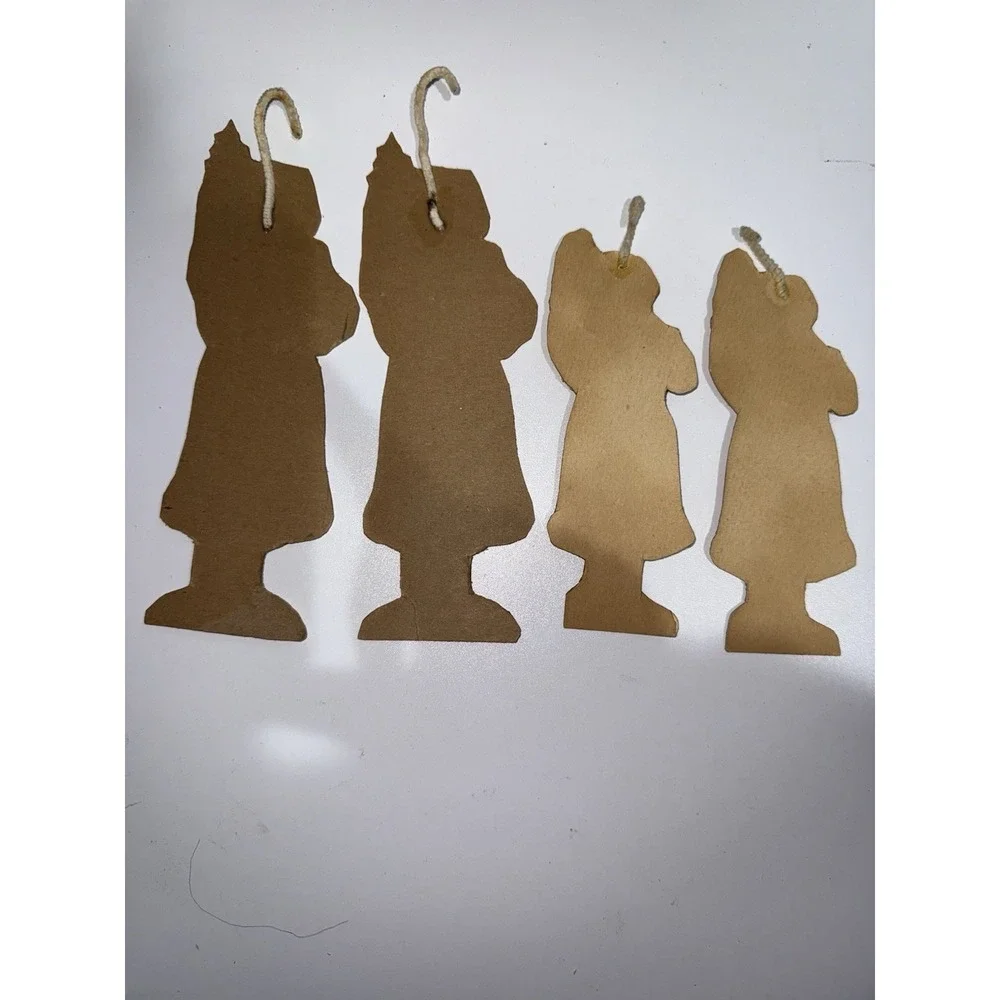 4‎ Vintage Christmas Santa Paper Doll Craft Embossed England Die Cut